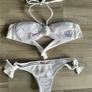 Elegant White Lace Bikini Set